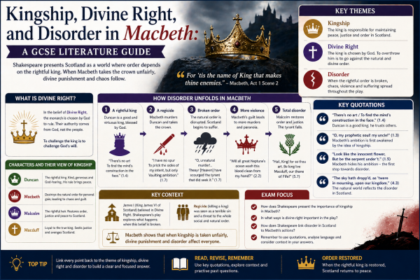 Kingship, Divine Right, and Disorder in Macbeth: A GCSE Literature Guide