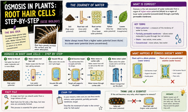 Osmosis in Plants: Root Hair Cells Step-by-Step (GCSE Biology)