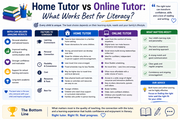 Home Tutor vs Online Tutor: What Works Best for Literacy?